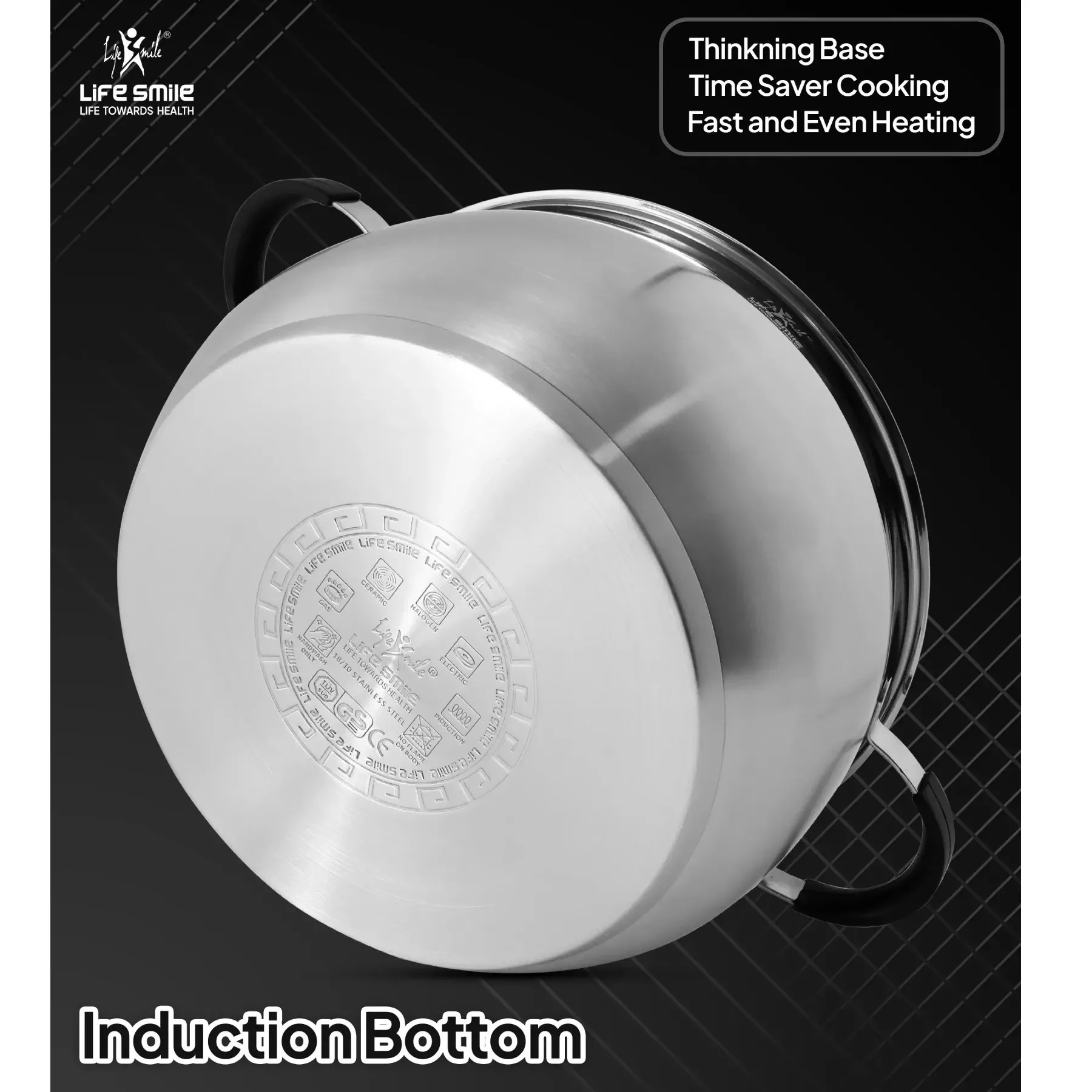 سرویس قابلمه استیل 6 پارچه لایف اسمایل مدل LIFEP22-6-1