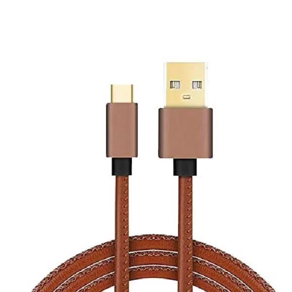 کابل تبدیل USB به MicroUSB مدل چرمی طول 1متر