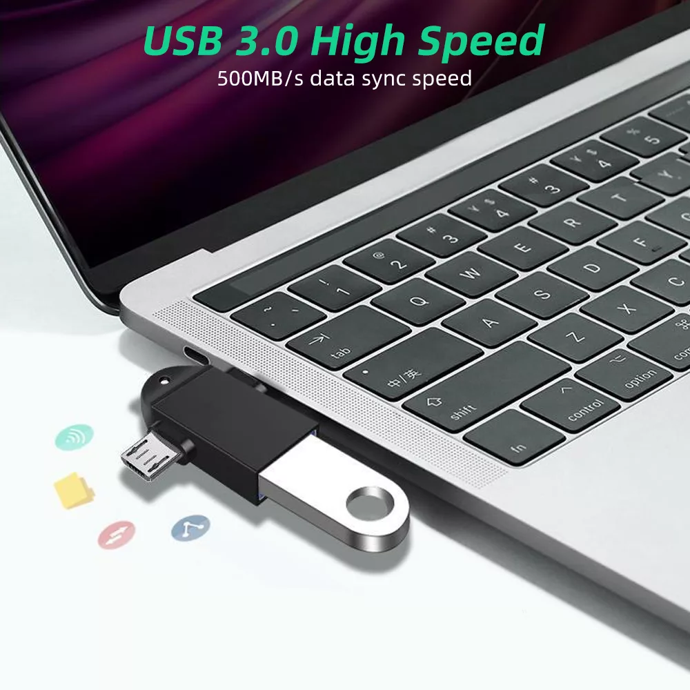 مبدل USB 3.0 به USB-C / MicroUSB مدل OTG-ACM102