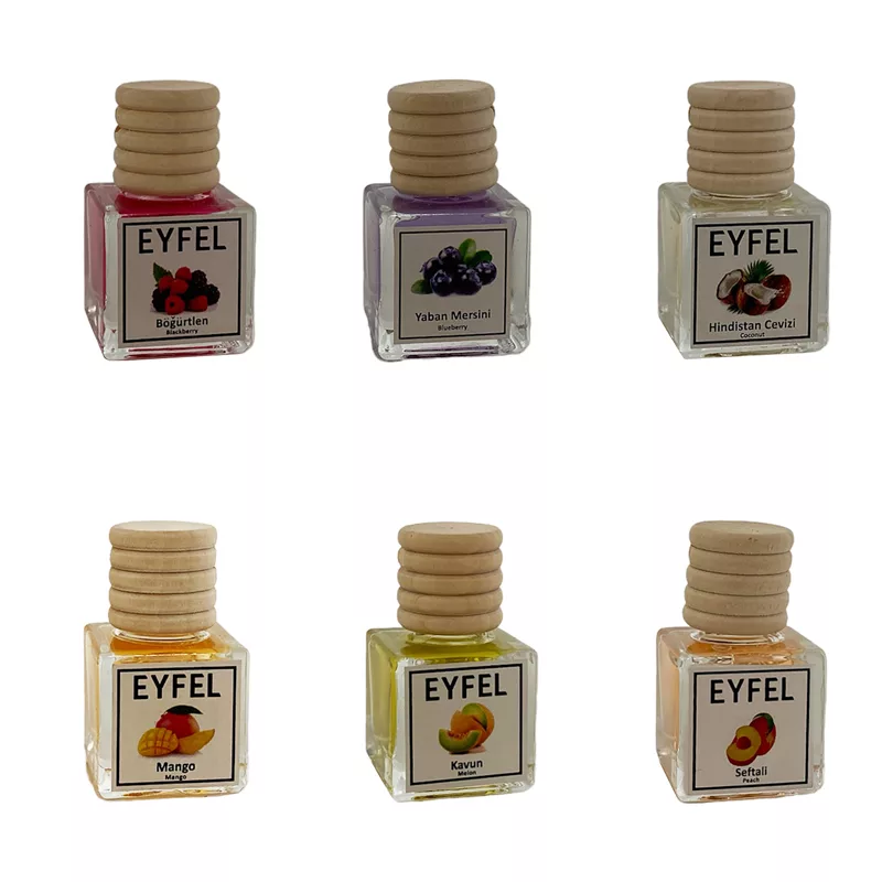 خوشبوکننده خودرو مدل رایحه های میوه ای حجم 10 میلی لیتر مجموعه 6 عددی