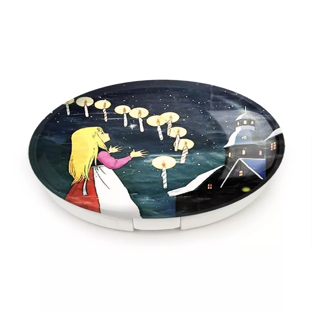 آینه جیبی خندالو طرح نوستالژی مدل تاشو کد 29156