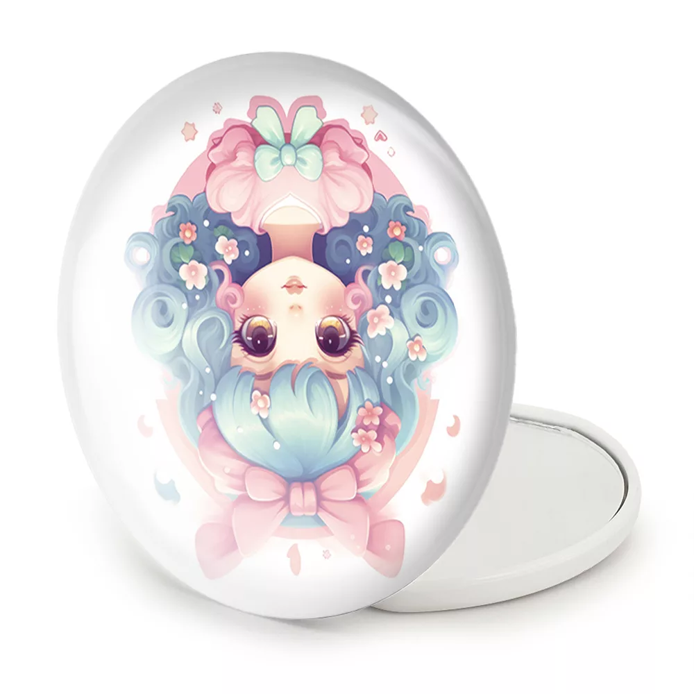 آینه جیبی خندالو طرح دخترانه (Girlish) مدل تاشو کد 36894