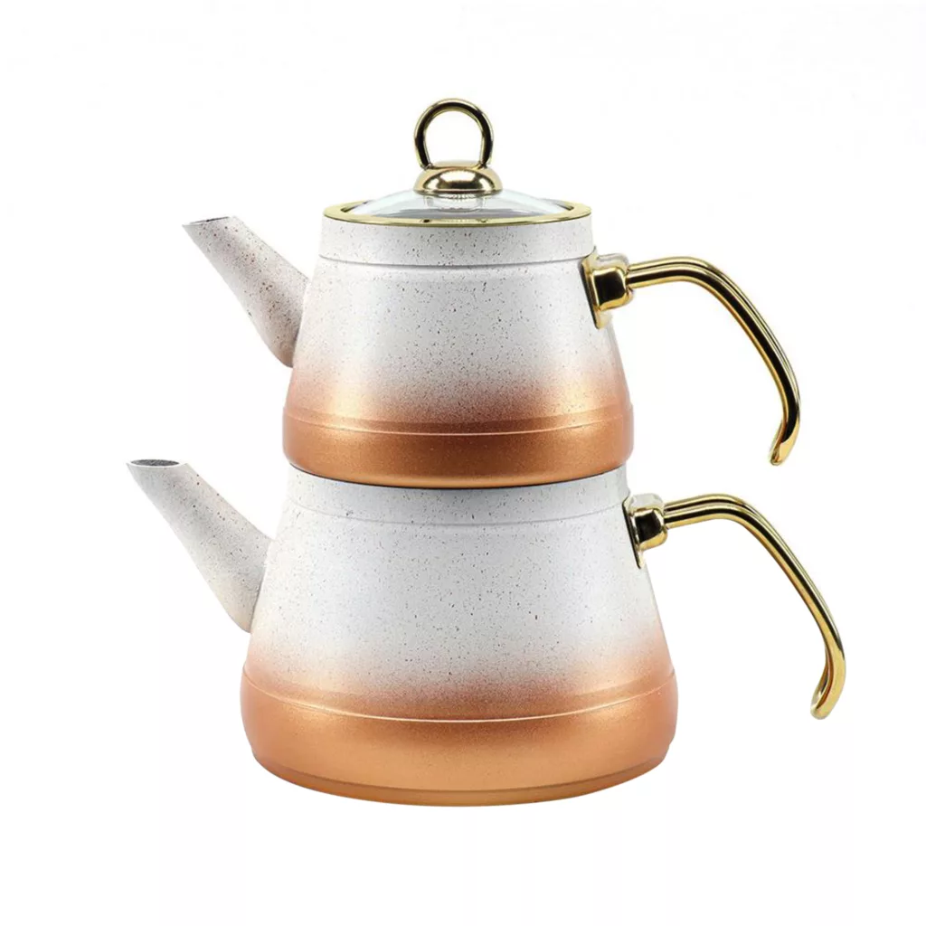 ست کتری و قوری شاهین مدل ARJIN گنجایش کتری 2 لیتر گنجایش قوری 1 لیتر