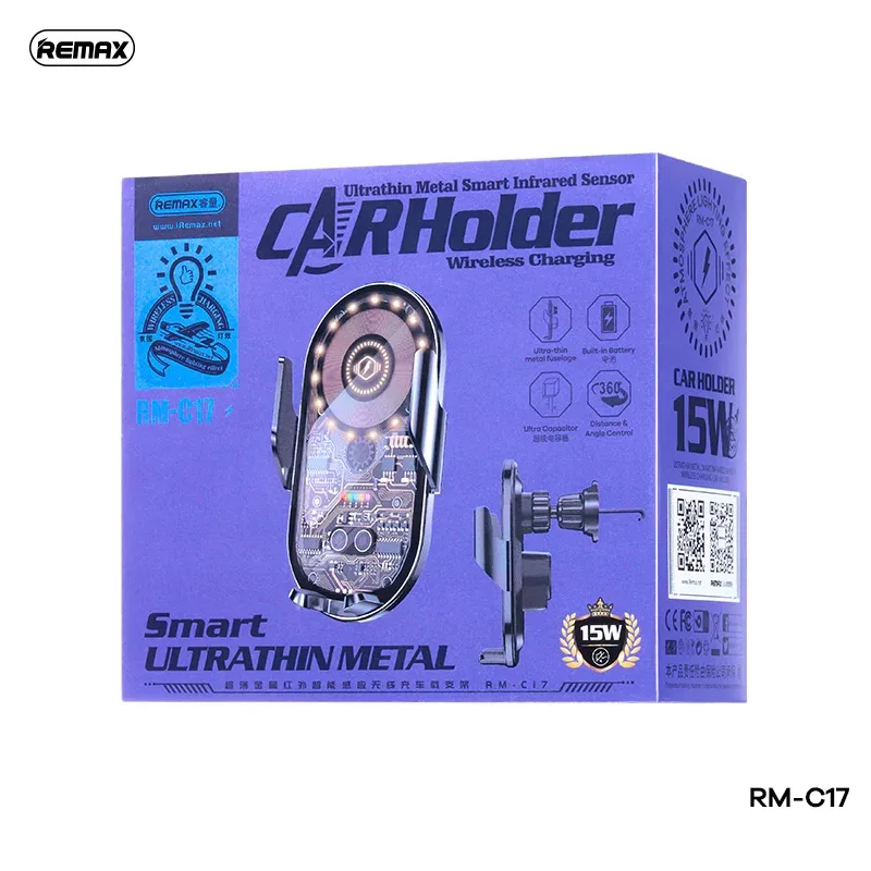 پایه نگهدارنده و شارژر بی سیم گوشی موبایل ریمکس مدل R-C17