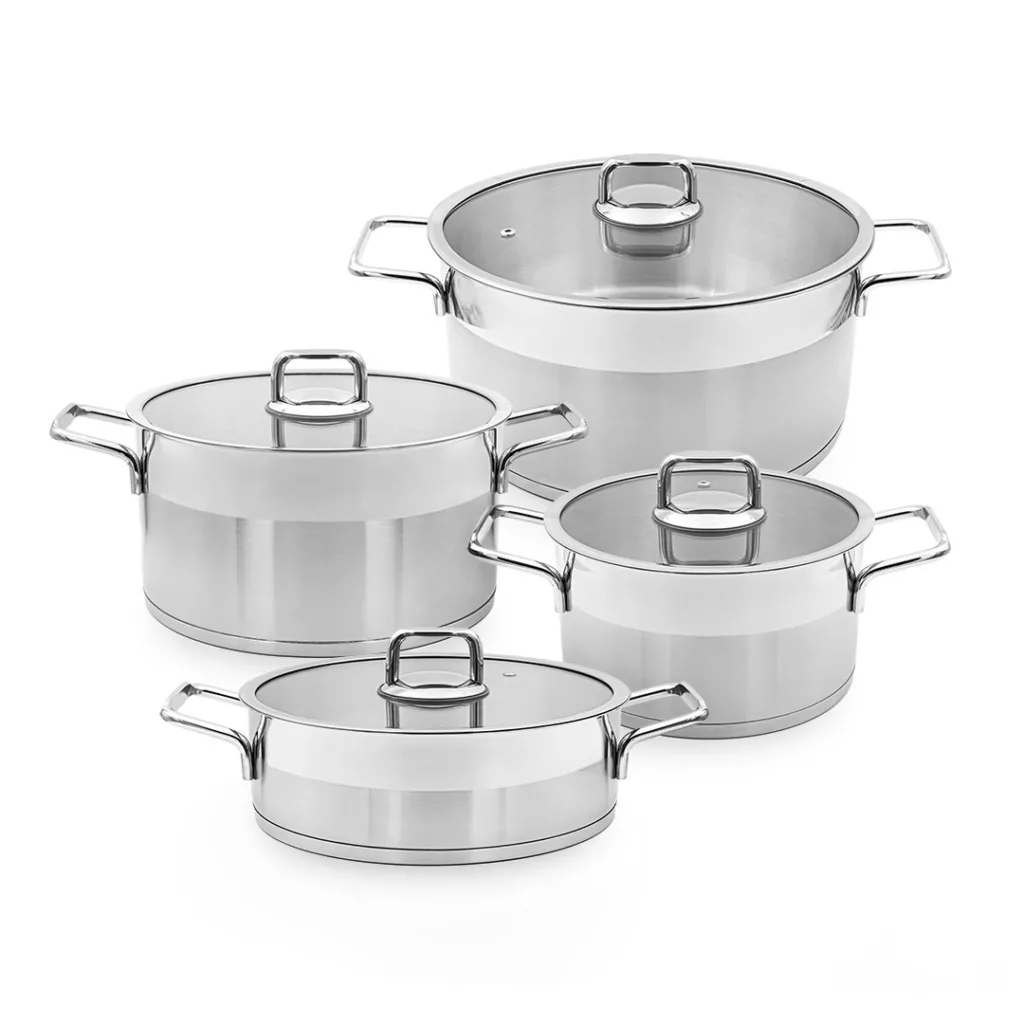 سرویس قابلمه و تابه استیل 8 پارچه مدل UN-9990