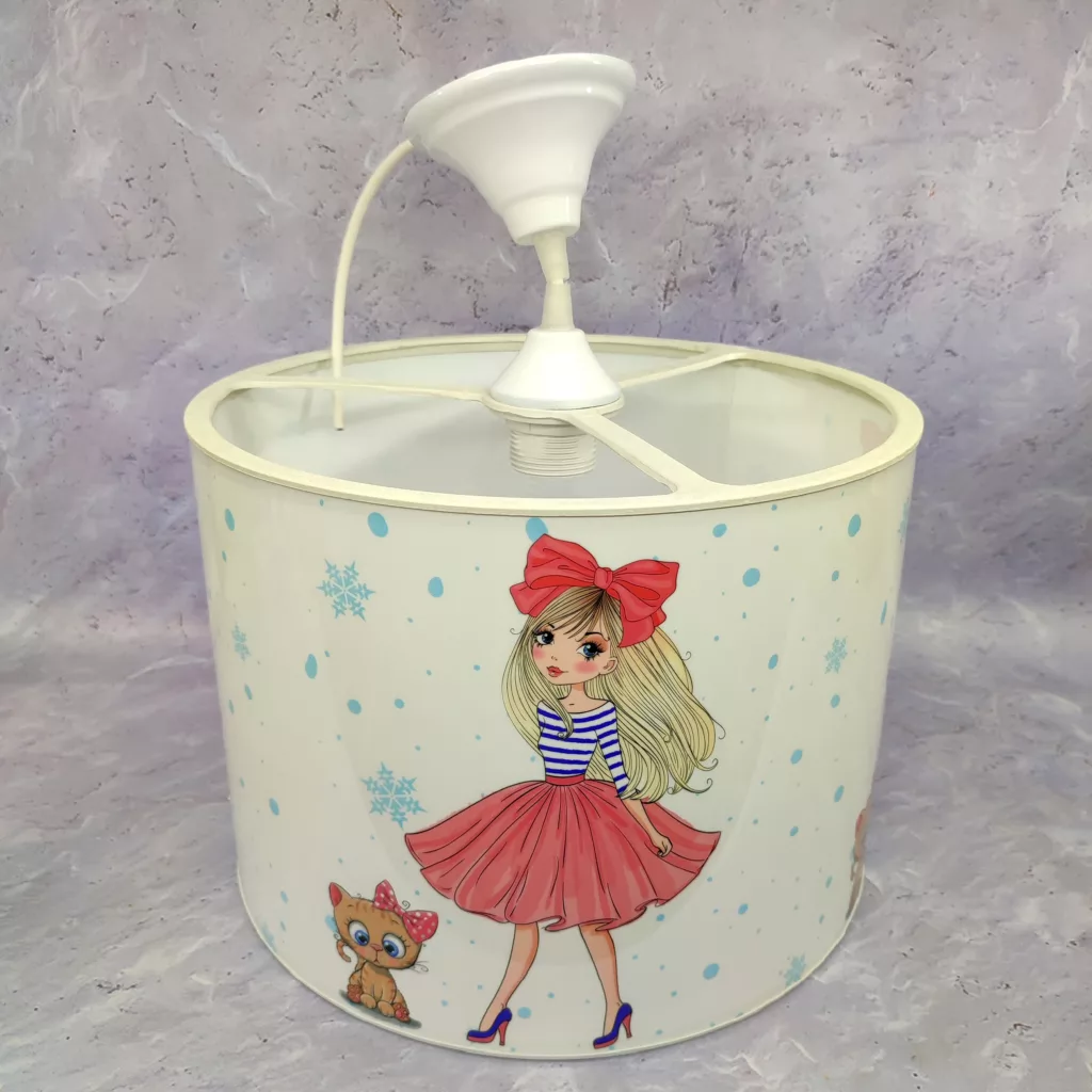 لوستر کودک مدل دختر و گربه