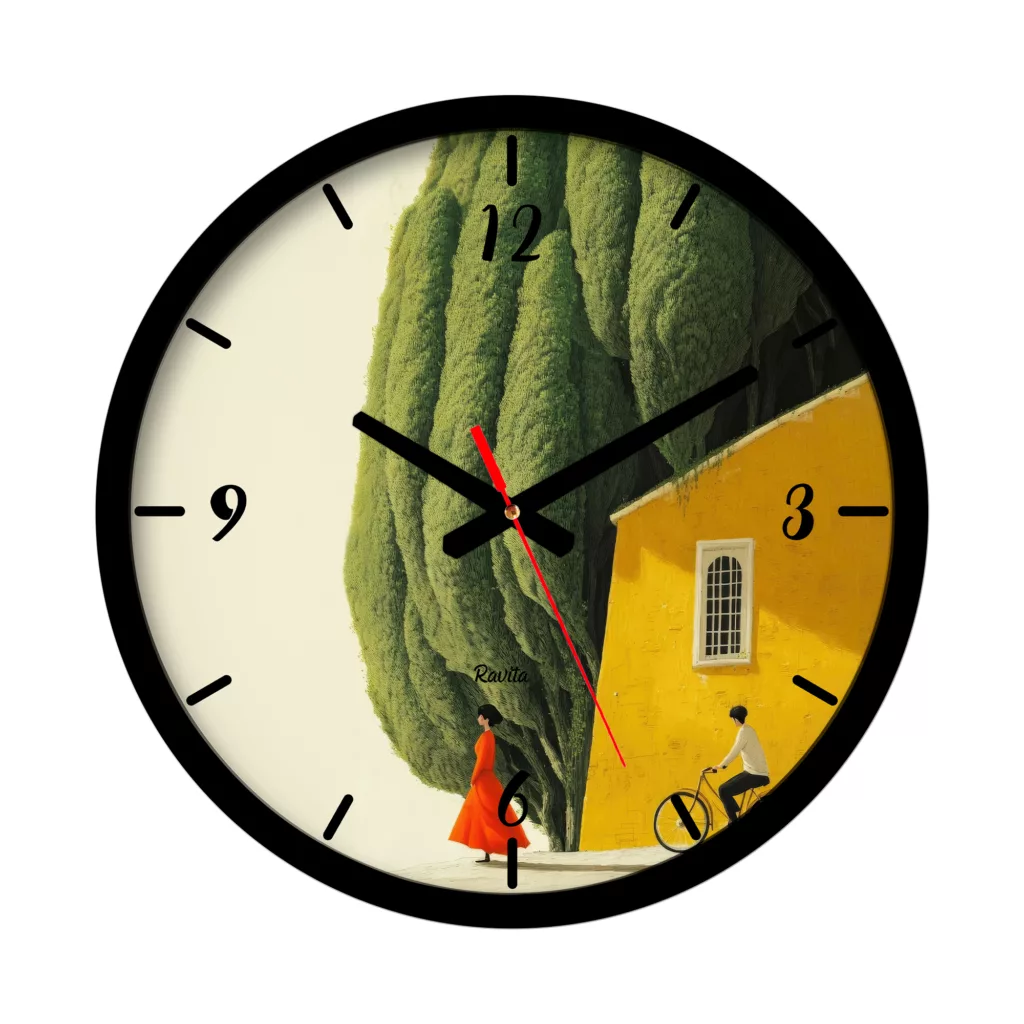 ساعت دیواری کوارتز راویتا مدل خانه عاشقانه کد 3685