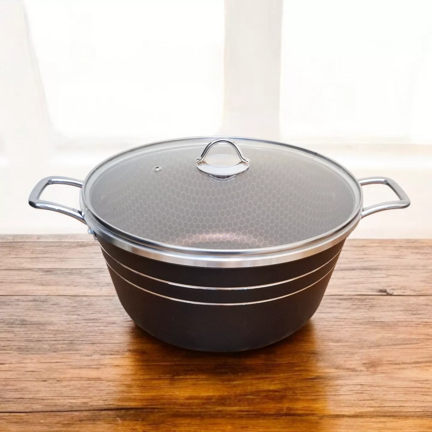 سرویس قابلمه و تابه گرانیتی 7 پارچه رز کالا مدل آرنیکا