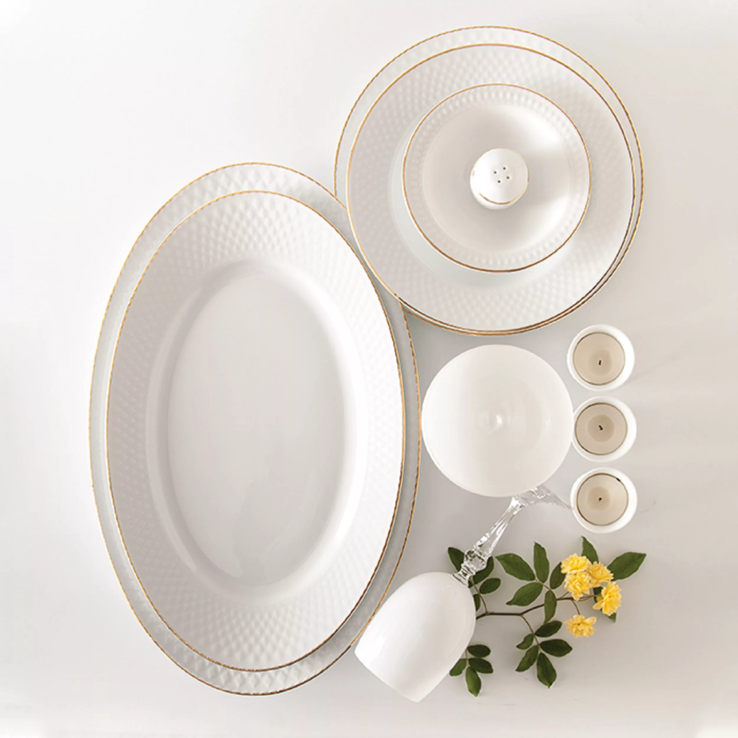 سرویس غذاخوری 28 پارچه چینی زرین ایران مدل رادیانس زرین درجه 3