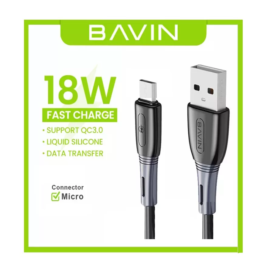 کابل تبدیل USB به microUSB باوین مدل CB-231 طول 1.2 متر