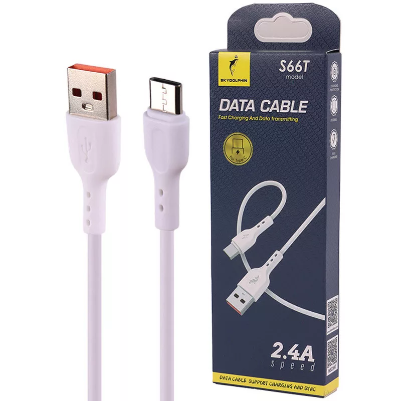 کابل تبدیل USB به USB-C اسکای دلفین مدل S66T طول یک متر