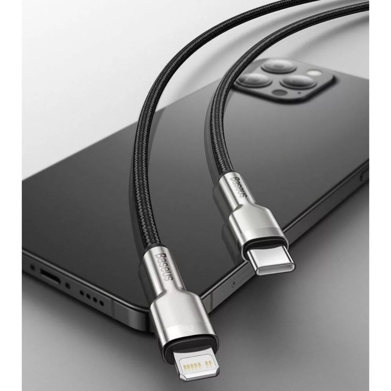 کابل تبدیل USB-C به لایتنینگ باسئوس مدل CATLJK 20W طول 2 متر