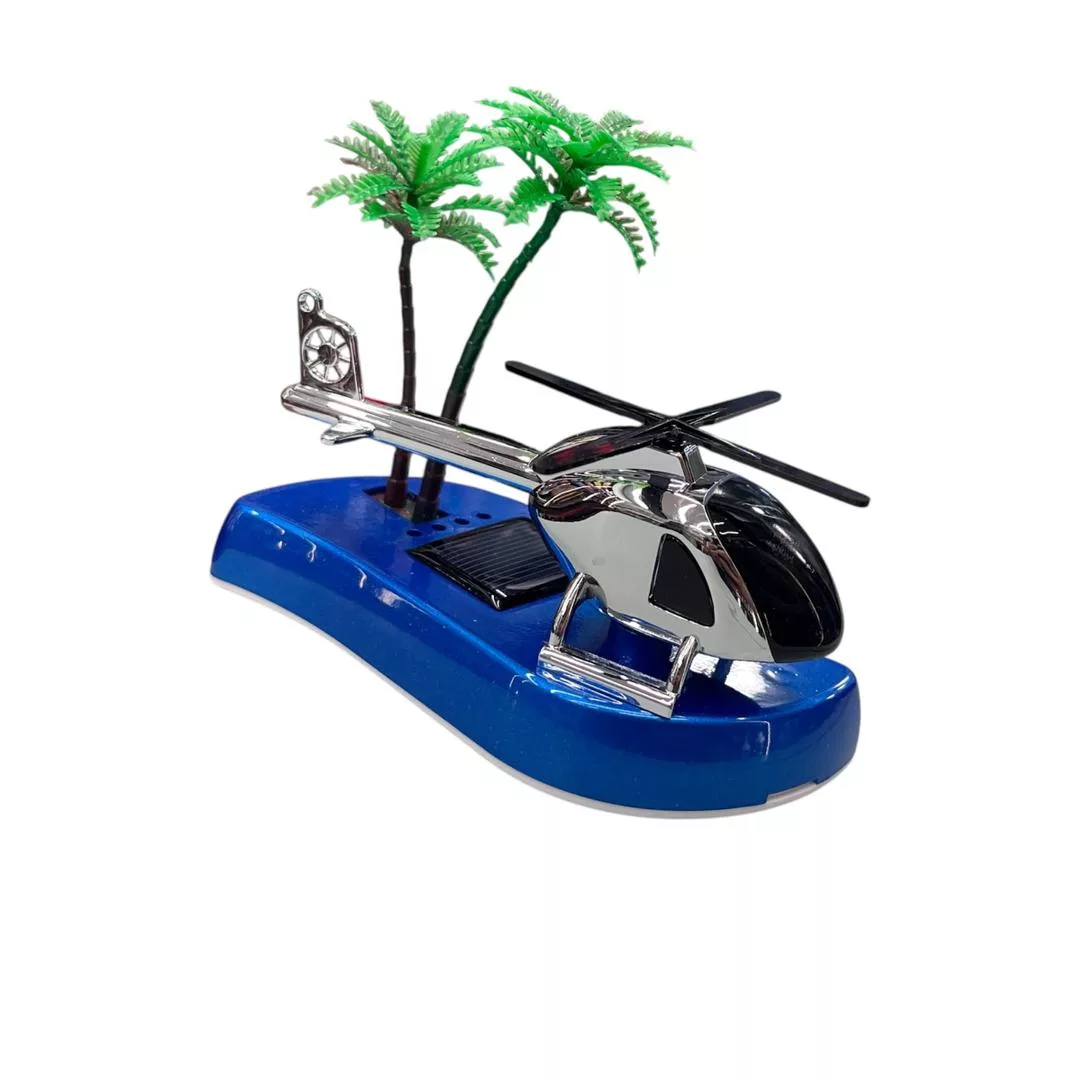 خوشبوکننده رو داشبوردی خودرو مدل سولار چرخشی طرح هلیکوپتر جزیره ای کد BLE