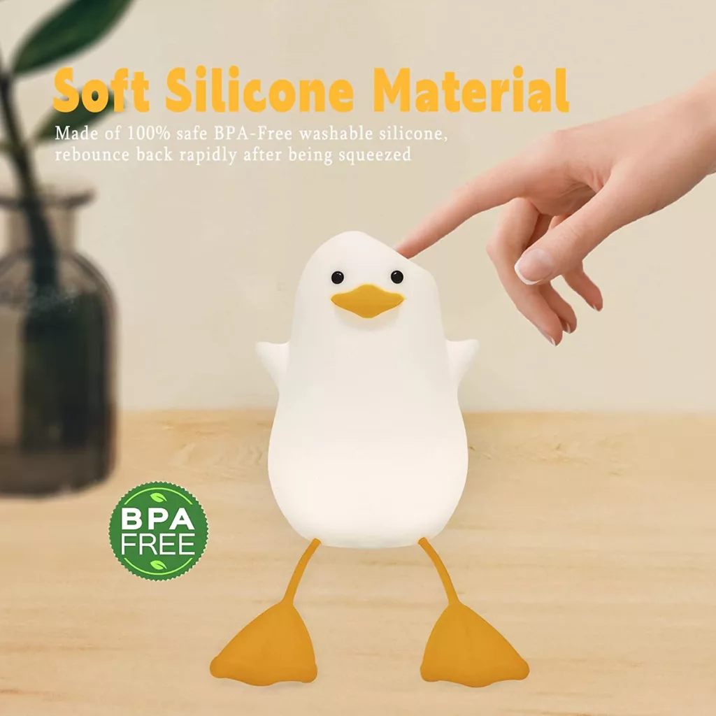 چراغ خواب اتاق کودک مدل اردک سیلیکونی