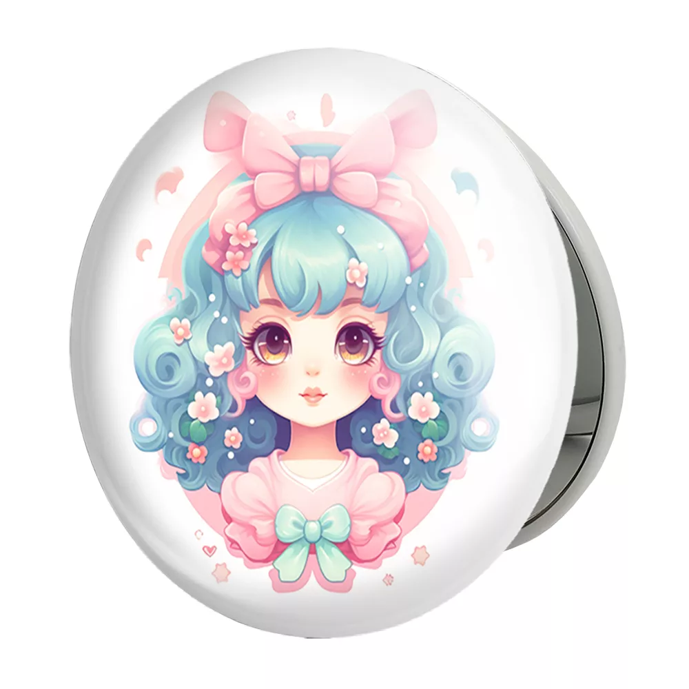 آینه جیبی خندالو طرح دخترانه (Girlish) مدل تاشو کد 36894