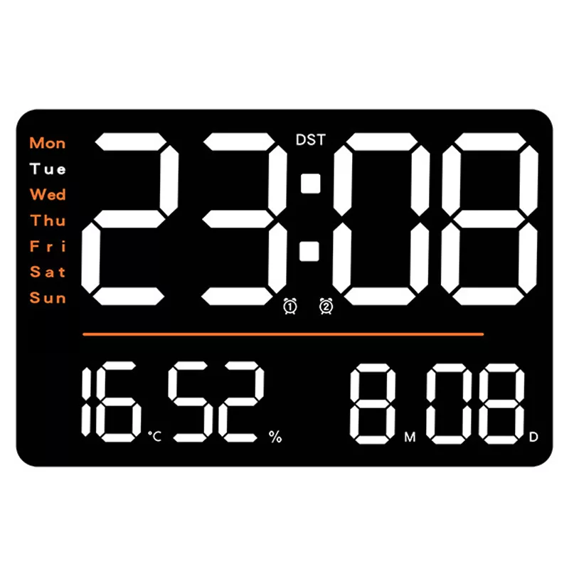 ساعت دیواری دیجیتال مدل ریموت کنترل دار کد 6636