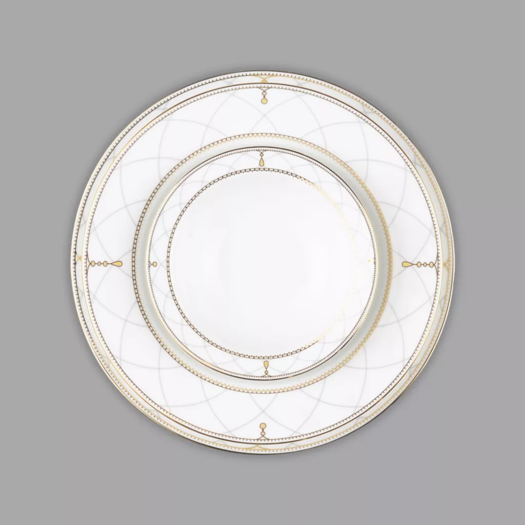 سرویس غذاخوری 28 پارچه 6 نفر چینی زرین ایران مدل رومانا سری ایتالیا اف درجه عالی