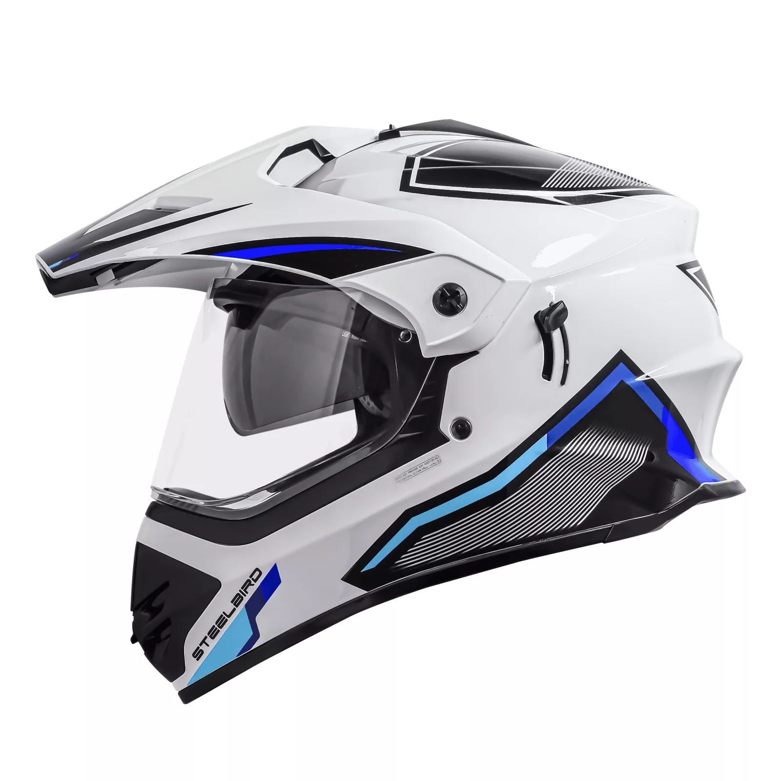 کلاه کاسکت چانه‌دار استیل برد مدل Racer WBlue