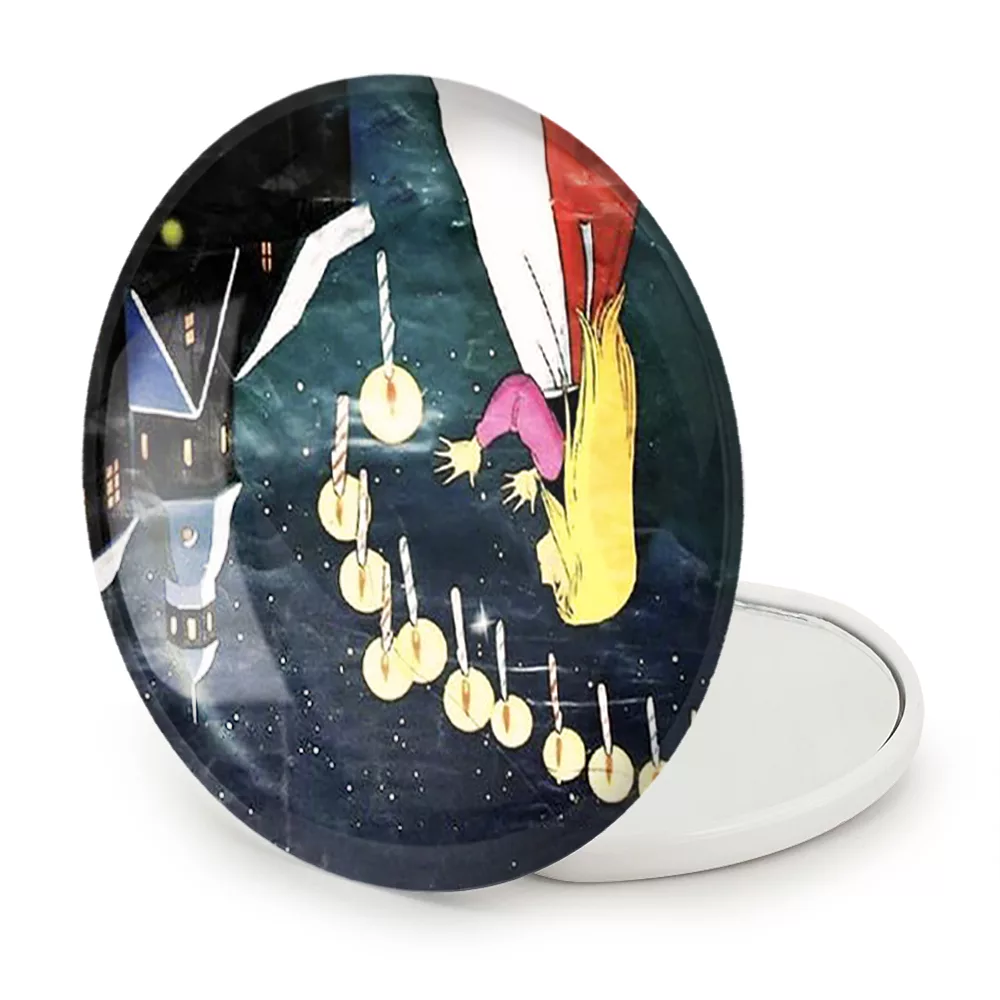 آینه جیبی خندالو طرح نوستالژی مدل تاشو کد 29156