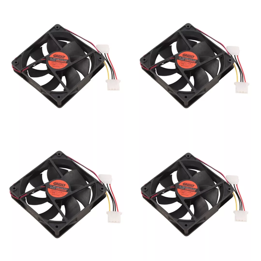 فن کیس گریت مدل 12CM12V بسته چهارعددی