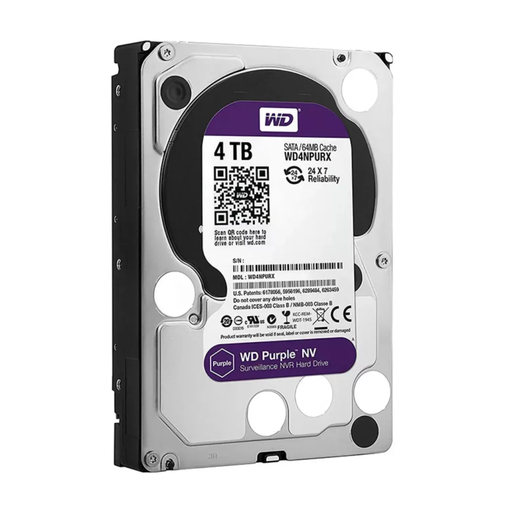 هارد دیسک اینترنال وسترن دیجیتال با رابط SATA 3.0 مدل  بنفش WD40PURX ظرفیت 4 ترابایت