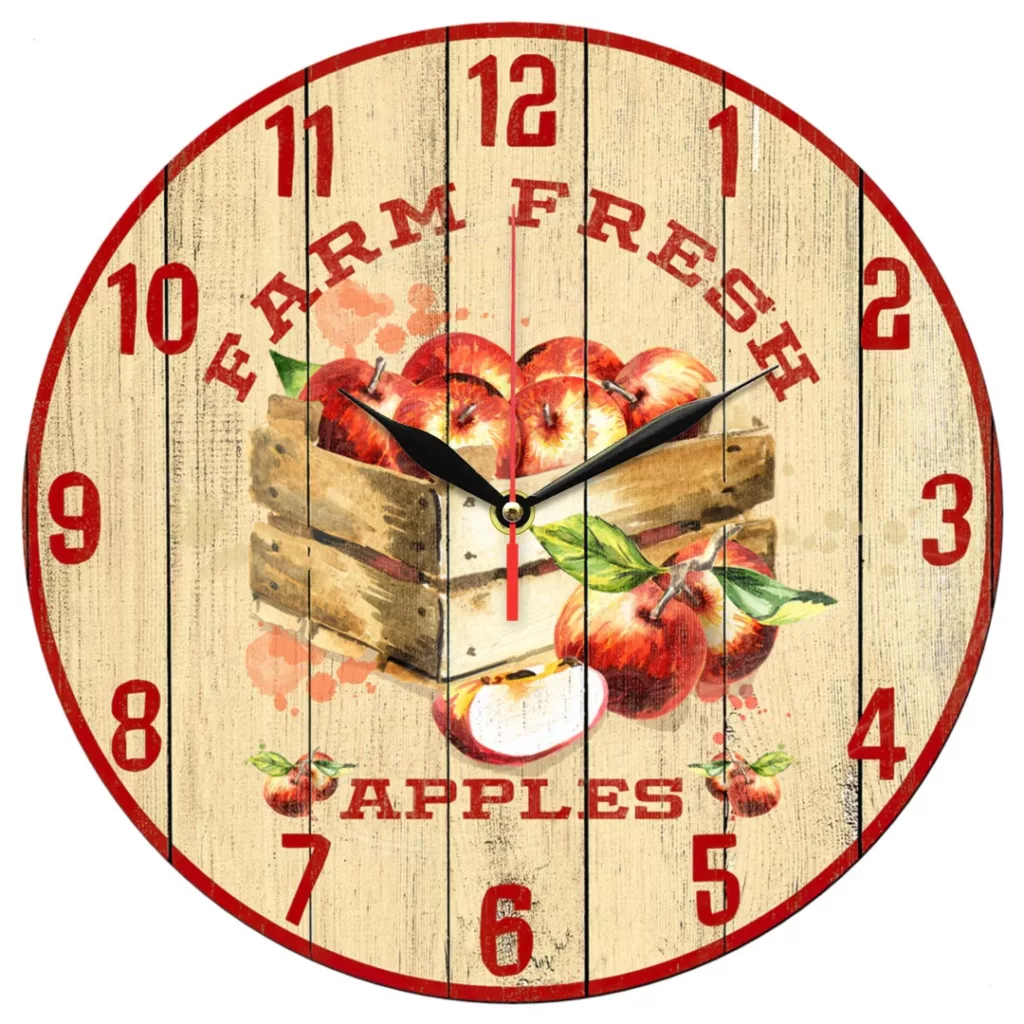 ساعت دیواری طرح جعبه سیب کد 1294