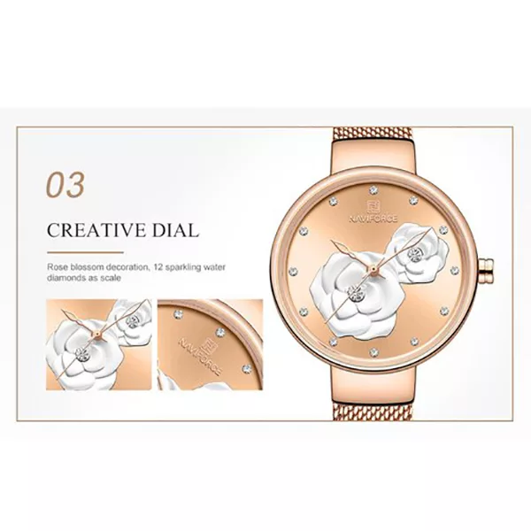 ساعت مچی عقربه ای زنانه نیوی فورس مدل NF5013L - RZ-RZ