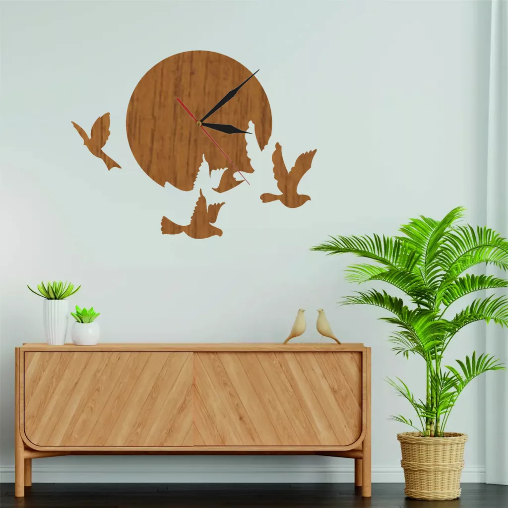 ساعت دیواری مدل پرنده کد C65