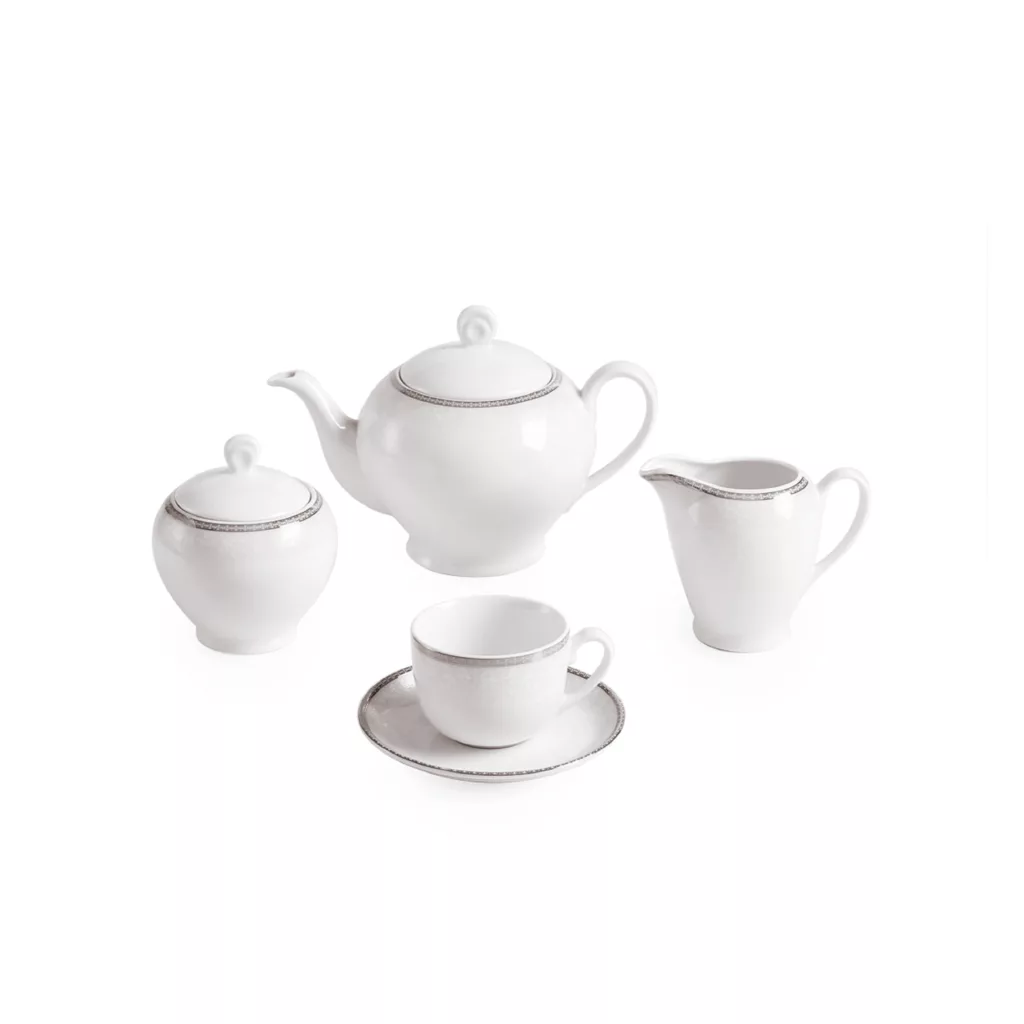 سرویس غذاخوری 102 پارچه چینی زرین ایران سری ایتالیا اف مدل Riva درجه یک