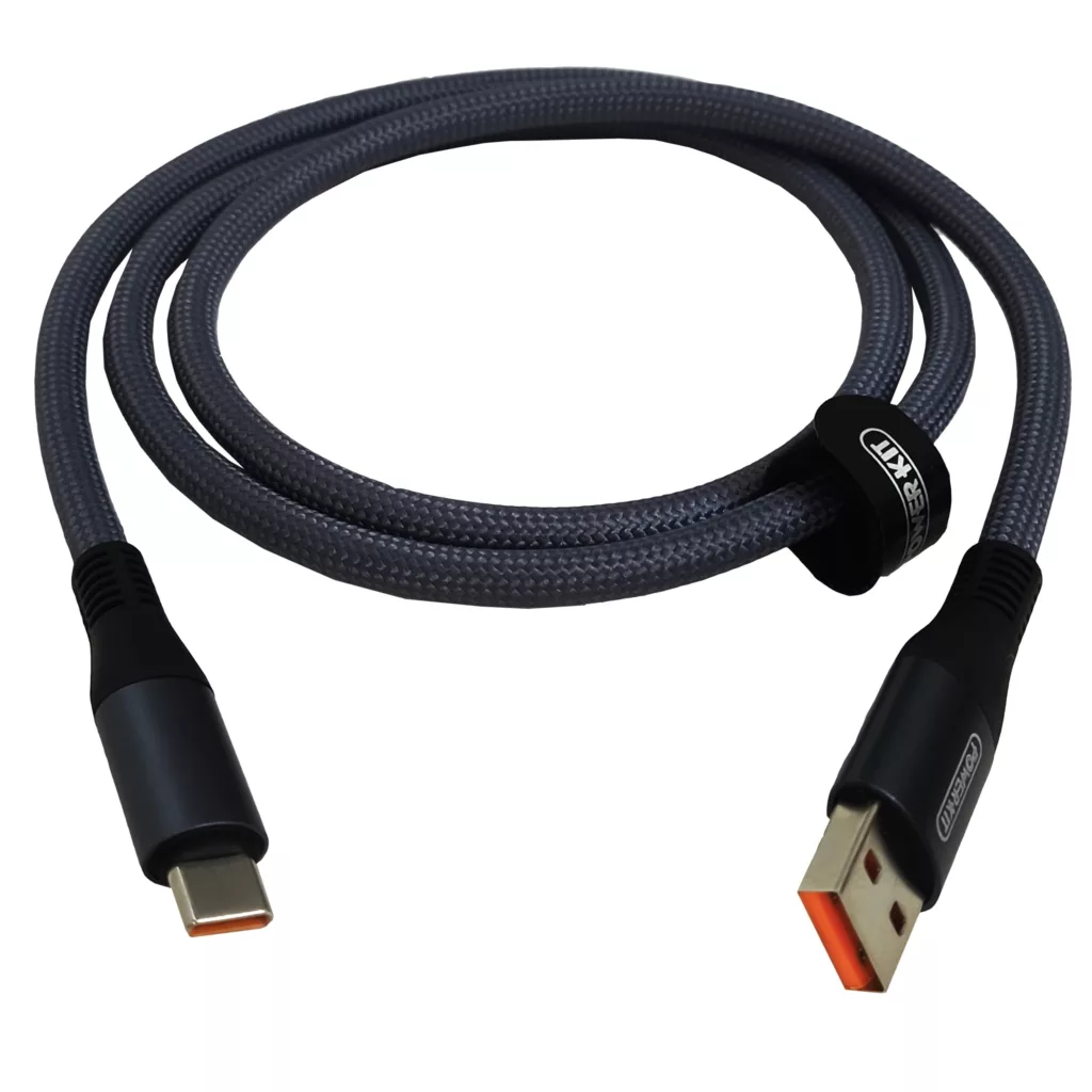 کابل تبدیل USB به USB-C پاور کیت مدل COTTON FAST CHARGE طول 1 متر
