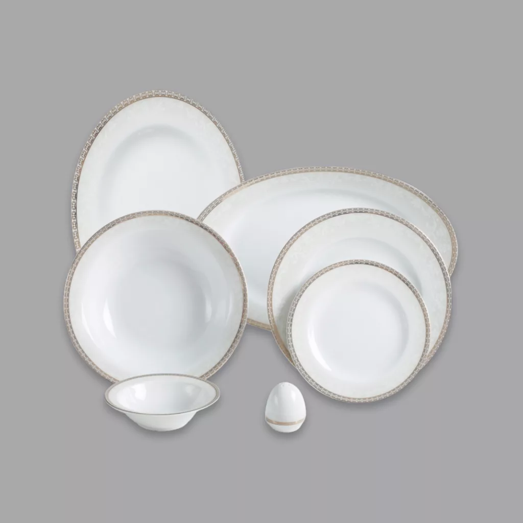 سرویس غذاخوری 28 پارچه 6 نفر چینی زرین ایران مدل Riva