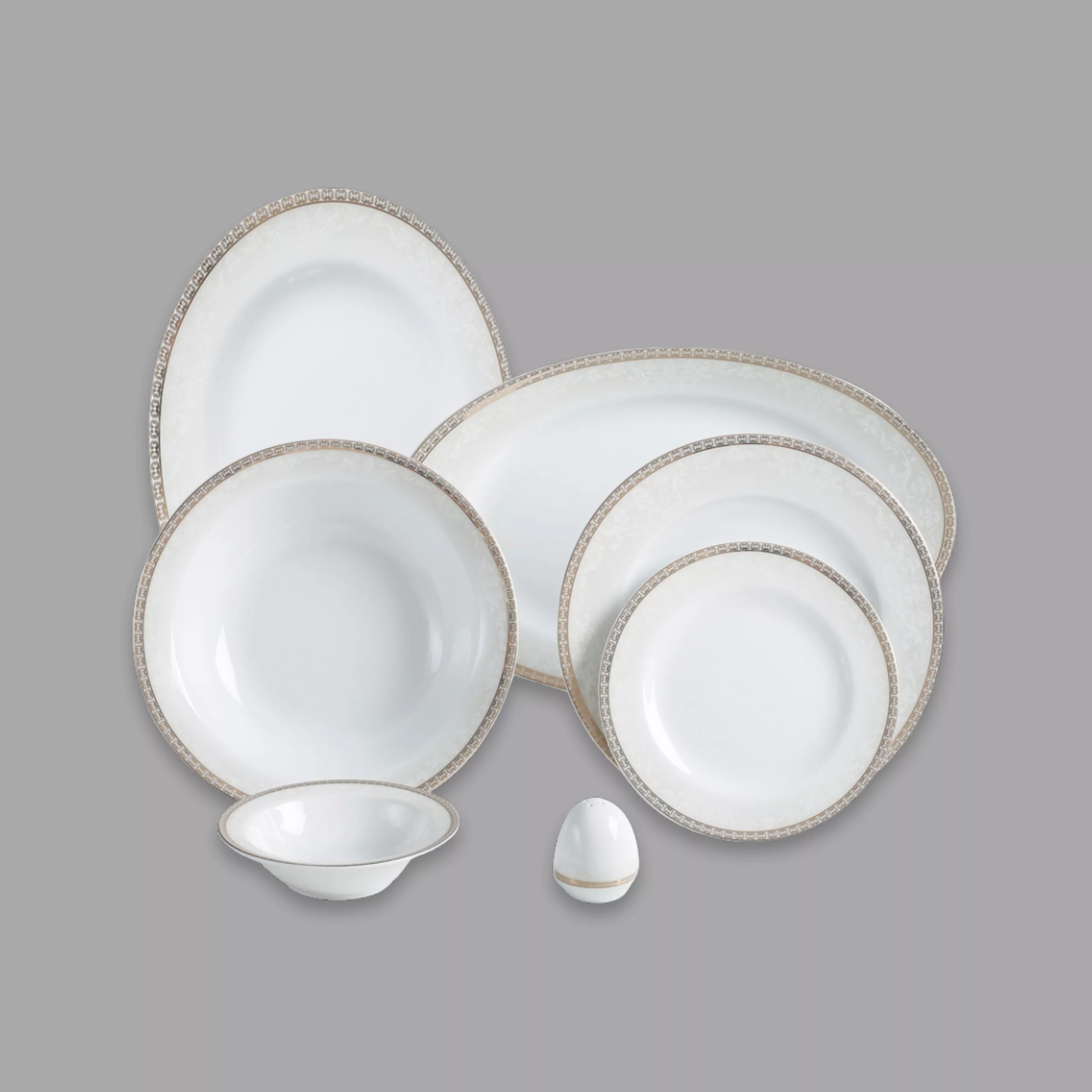 سرویس غذاخوری 28 پارچه 6 نفر چینی زرین ایران مدل Riva