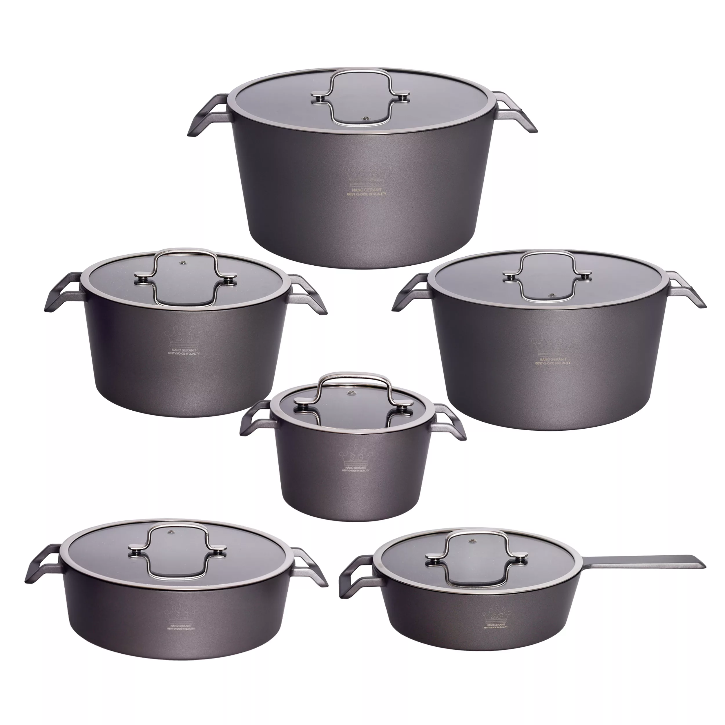 سرویس قابلمه و تابه گرانیتی 12پارچه اس جی طرح B