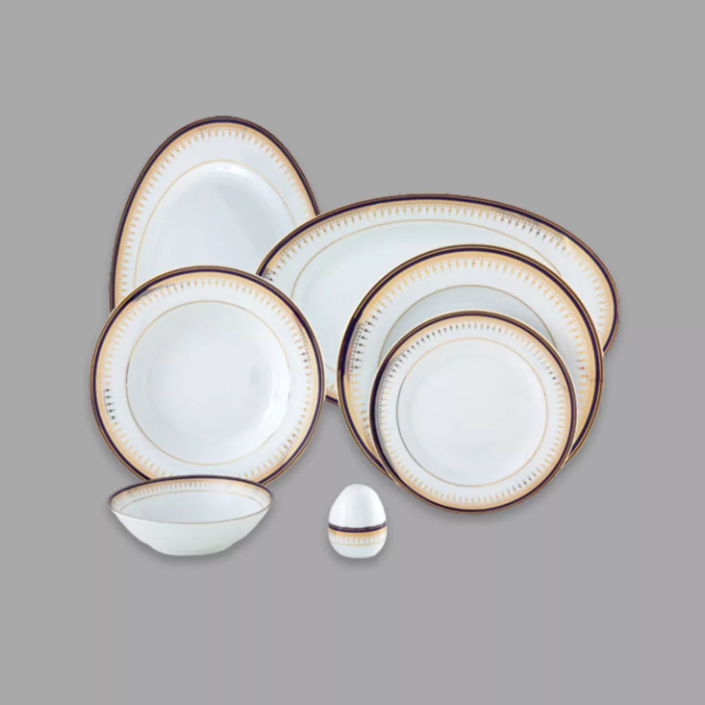 سرویس غذاخوری 28 پارچه 6 نفر چینی زرین ایران مدل خاطره