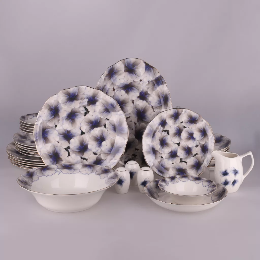 سرویس غذاخوری 31 پارچه الیزابت طرح ویولت مدل ملبورن