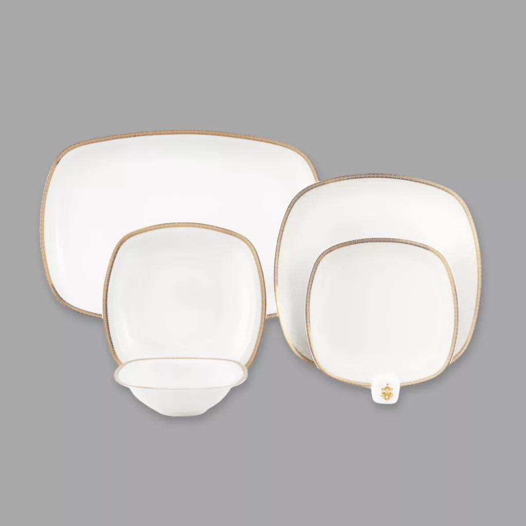 سرویس غذاخوری 27 پارچه 6 نفر چینی زرین ایران مدل کواترو ریوا درجه عالی