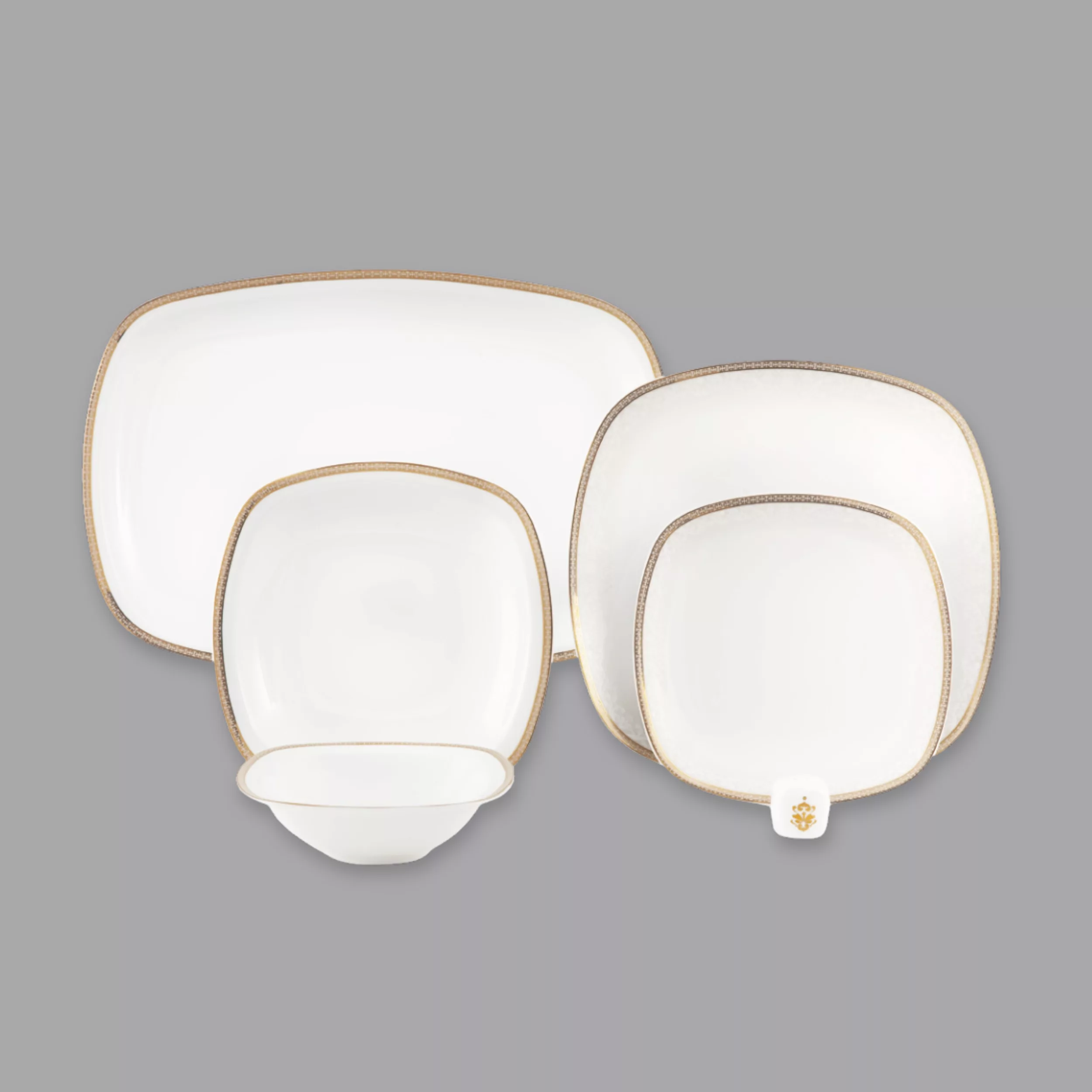 سرویس غذاخوری 27 پارچه 6 نفر چینی زرین ایران مدل کواترو ریوا درجه عالی