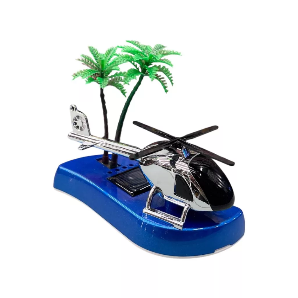 خوشبوکننده رو داشبوردی خودرو مدل سولار چرخشی طرح هلیکوپتر جزیره ای کد BLE