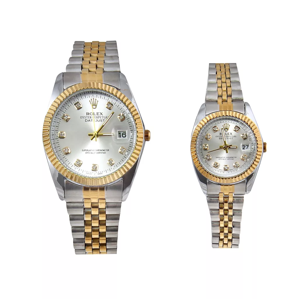 ست ساعت مچی عقربه ای زنانه و مردانه بازرگانی میلادی کد WHW_256