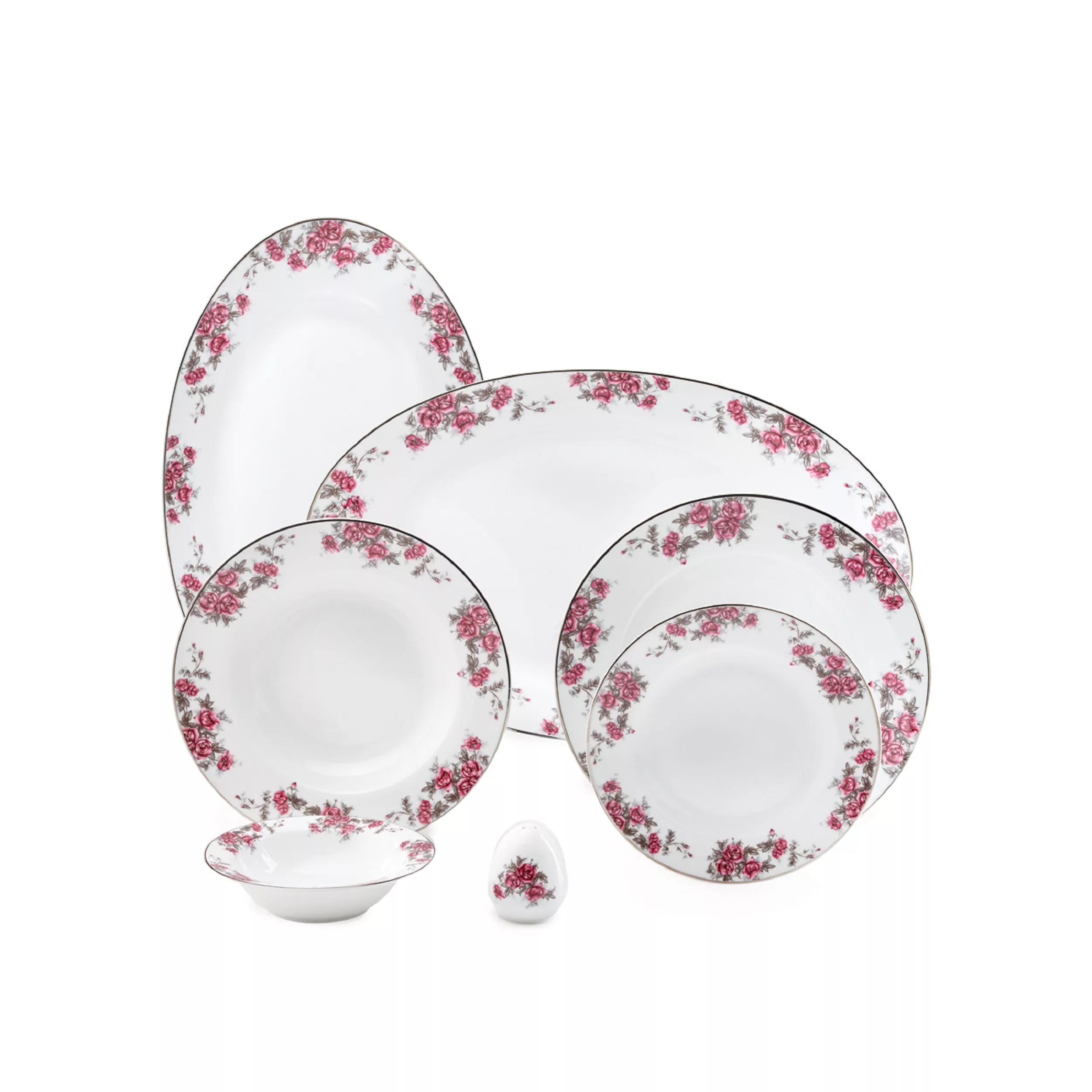 سرویس غذاخوری 28 پارچه چینی زرین ایران سری ایتالیا اف مدل Aran درجه عالی