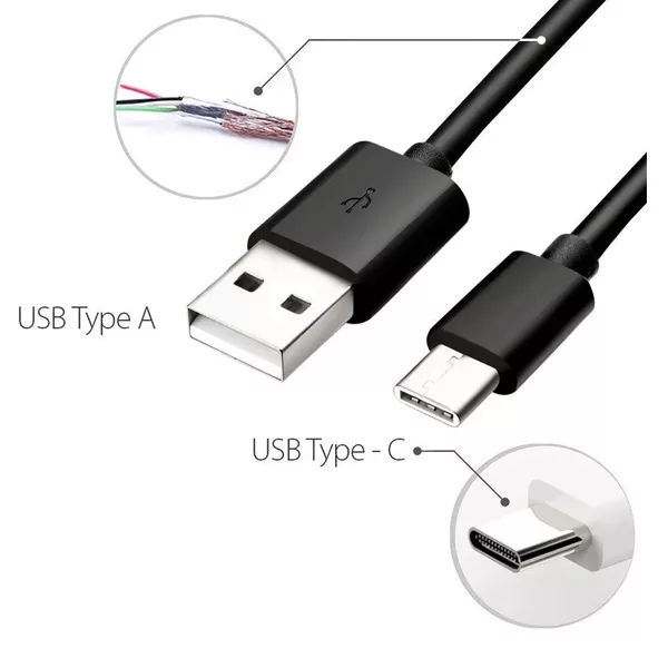 کابل تبدیل USB به USB-C مدل e-c طول 1 متر