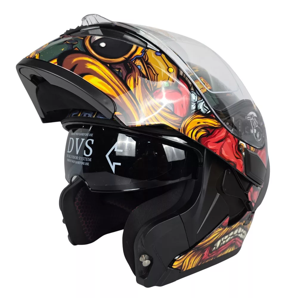 کلاه کاسکت فک متحرک کایک مدل 772 طرح Exorcist