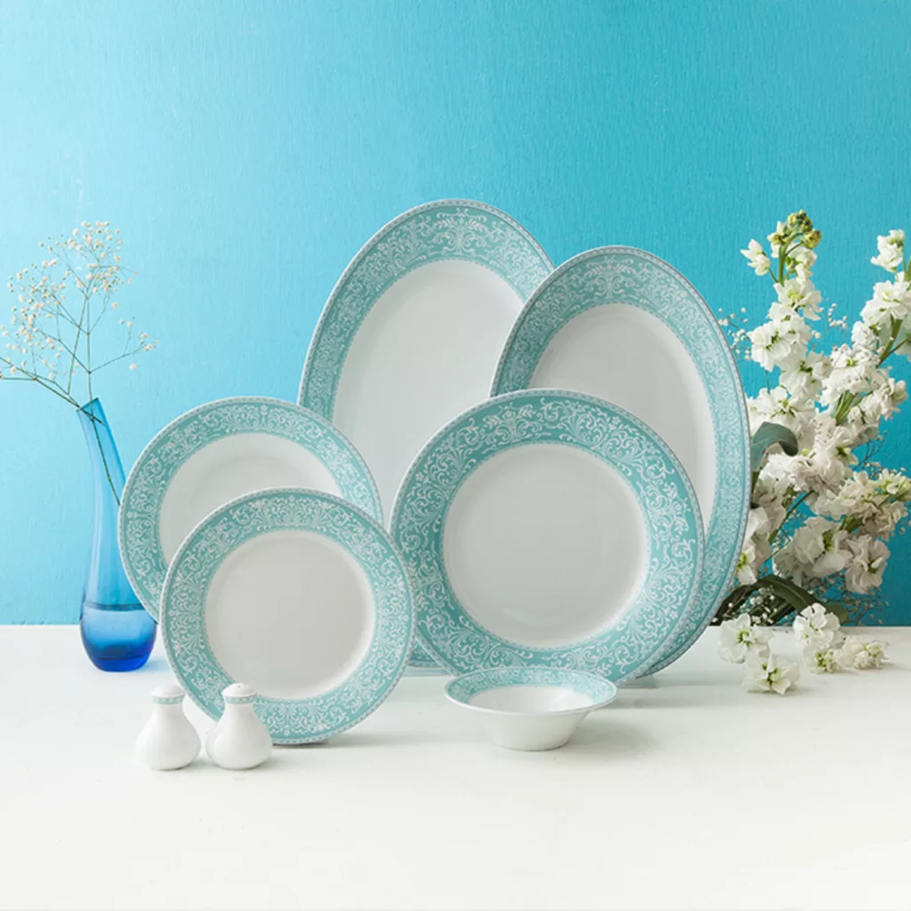 سرویس غذاخوری 35 پارچه چینی زرین ایران مدل شهرزاد ورونا درجه 3