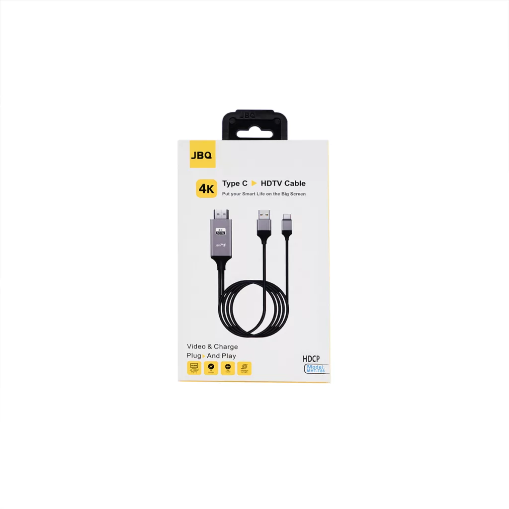 کابل تبدیل HDMI به USB-C جی بی کیو مدل MHT-T88 طول 1.80 متر