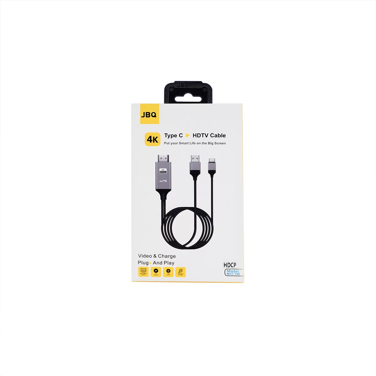 کابل تبدیل HDMI به USB-C جی بی کیو مدل MHT-T88 طول 1.80 متر