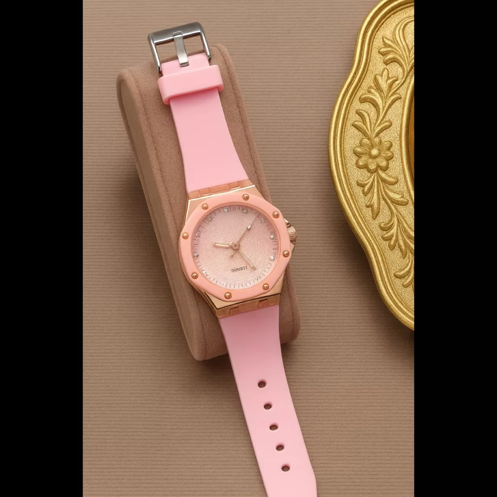 ساعت مچی عقربه‌ای کوارتز زنانه مدل لوکس اسپرت بند پیو ضد حساسیت کد M3