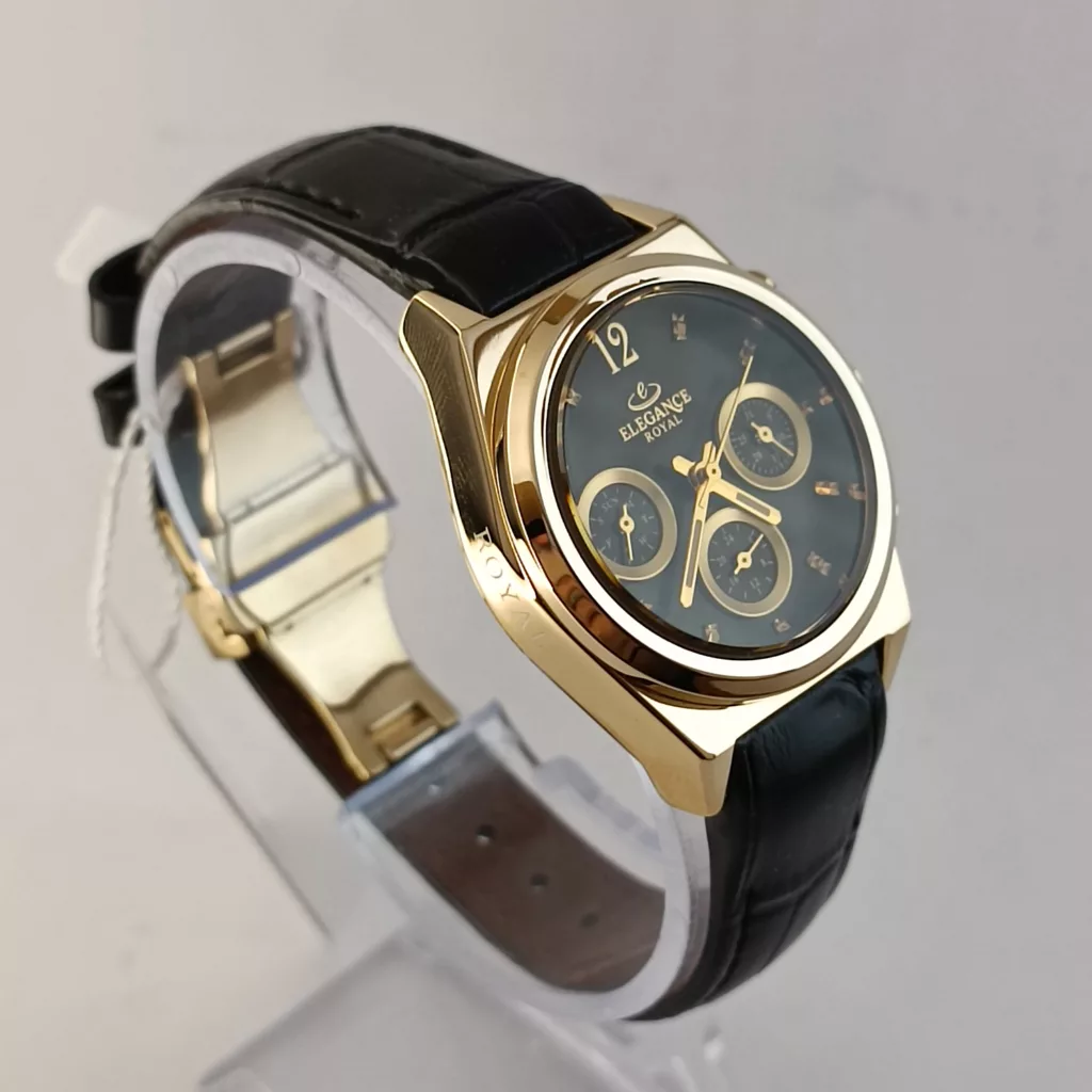 ساعت مچی عقربه‌ای کوارتز زنانه الگانس مدل سه موتور فعال فول تایم کد CH420G