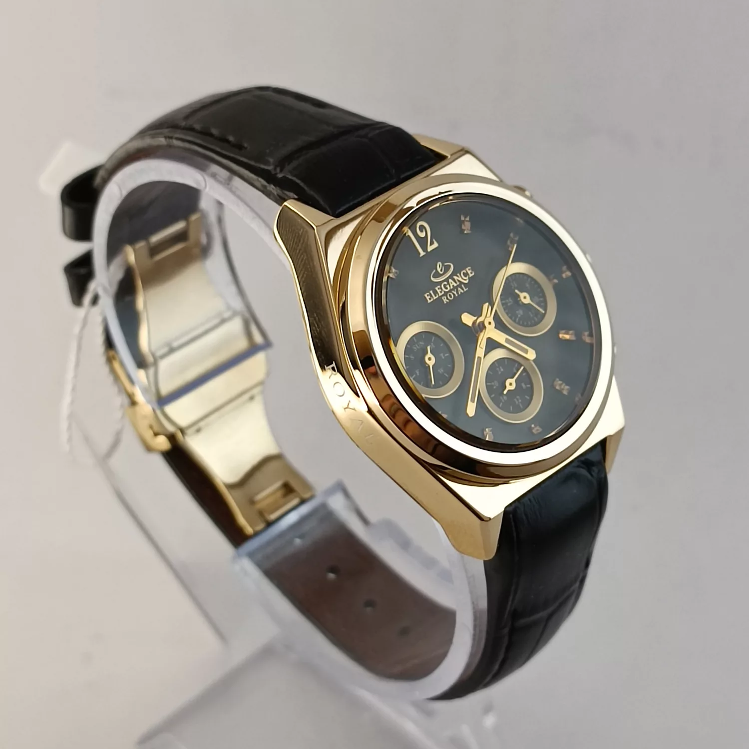 ساعت مچی عقربه‌ای کوارتز زنانه الگانس مدل سه موتور فعال فول تایم کد CH420G