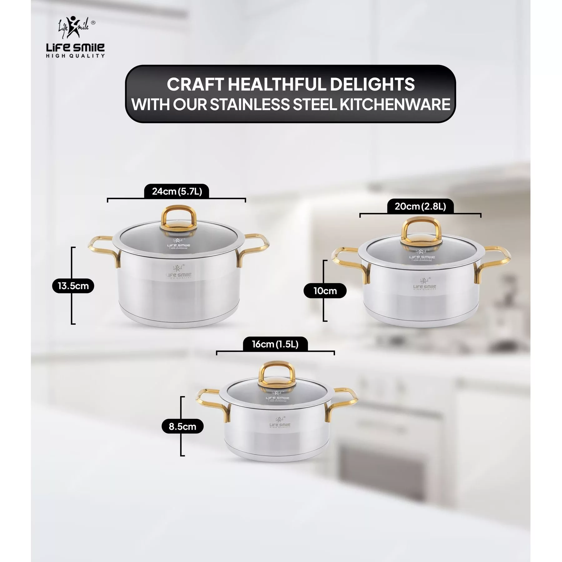 سرویس پخت و پز 6 پارچه لایف اسمایل مدل LIFEP12-6