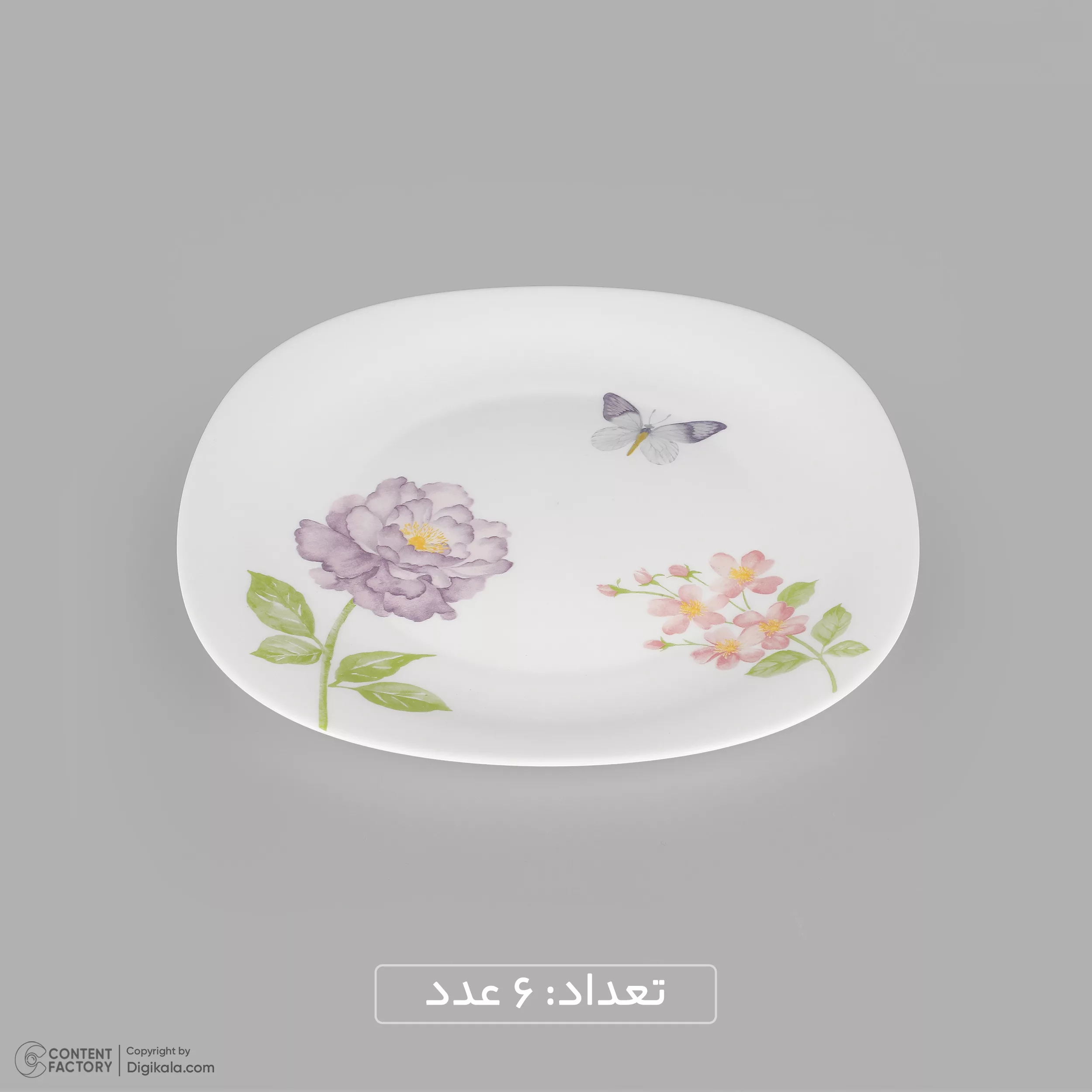 سرویس غذاخوری 18 پارچه 6 نفره مدل مربع کلاسیک 313